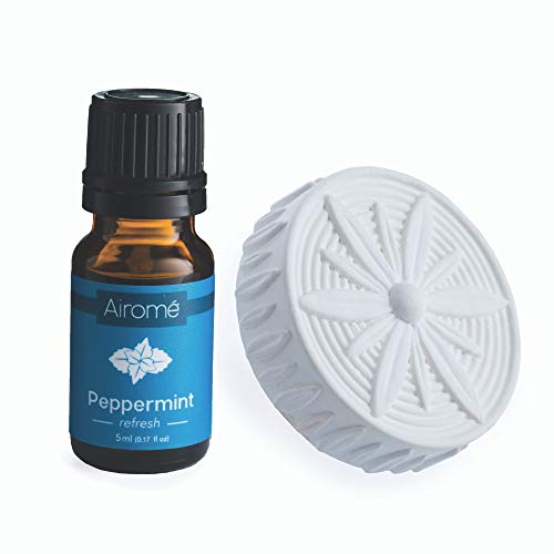 Airomé Sundial car vent essential oil diffuser with peppermint oil