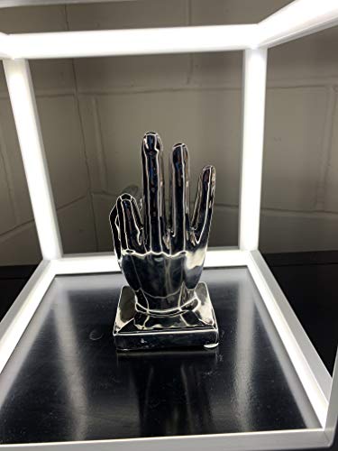 Febland silver ceramic OK hand sculpture