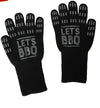 Let's BBQ black barbecue and oven gloves – pair