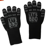 Let's BBQ black barbecue and oven gloves – pair