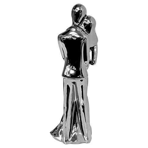 Febland chrome ceramic wedding couple figurine – 37cm