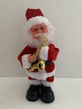 27cm animated musical Santa with saxophone