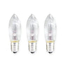 Three-pack 34V 3W E10 candle bridge replacement bulbs