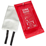 1m x 1m fire blanket in red quick-release pouch