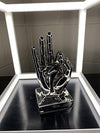 Febland silver ceramic OK hand sculpture