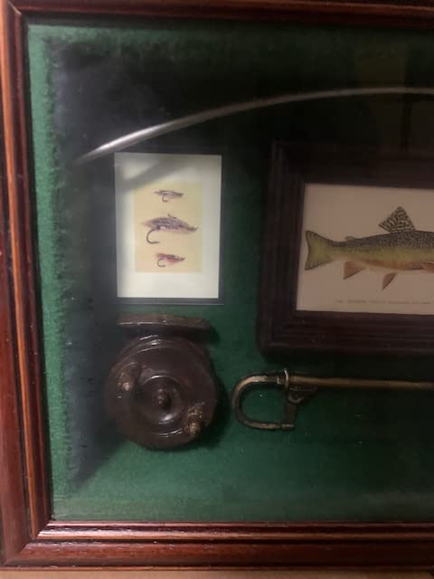 Rustic fisherman fishing wall art display