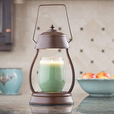 Candle Warmers HLRB Hurricane Candle Warmer Lantern- Rustic Brown