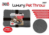Simply4Pets grey microfibre pet throw 36 x 56cm