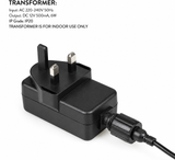 UK transformer IP20 for indoor use only 12V 500mA