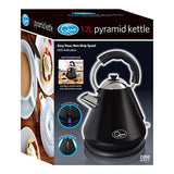 Quest 1.7L black pyramid cordless kettle