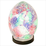 20cm red mosaic glass mini egg table lamp