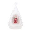 33cm LED water Christmas tree ornament with Santa and snowman