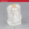 The Christmas Workshop 83960 Angel Christmas Tree Topper / 12” Tall / Silver Coloured / Indoor Christmas Decoration