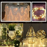 Blue LED fairy lights for wreaths vases and table displays