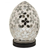 Mini Mosaic Glass Egg Lamp - Mirrored Flower