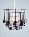 LA13-BK Black And Clear Snowdrop Acrylic Ceiling Pendant Shade.