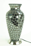 38cm black tile mosaic glass vase table lamp