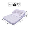 Avenli 88170 5-in-1 Inflatable Flocked Sofa Bed/Grey/Easy to Inflate/Ideal for Camping, Festivals or Spare Bed