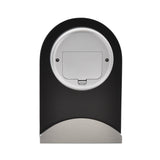 Widdop arched glass mantel clock with aluminium base