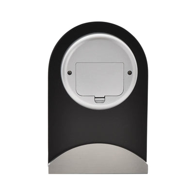 Arched Glass and Aluminium Base Mantel Clock - W2912