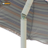 My Garden 1.8m tilting patio parasol – orange and blue stripe