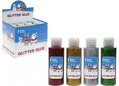 PMS 120G METALLIC GLITTER GLUE IN DISPLAY BOX 4ASSTD COLOURS