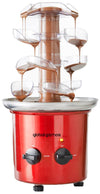 Global Gizmos red cascading chocolate fountain