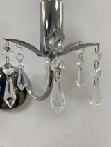 Two-light interior wall fitting in chrome finish