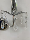 2 Light Chrome Wall Fitting with Crystal Droplets