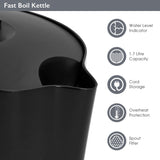 Quest 1.7L black cordless electric kettle
