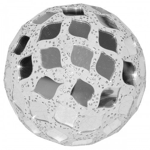 Mirrored mosaic glass decorative ball 8cm