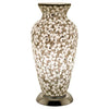 Mosaic Glass Vase Lamp - White Flower