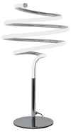 Febland LED Spiral Silver Table Lamp, Chrome