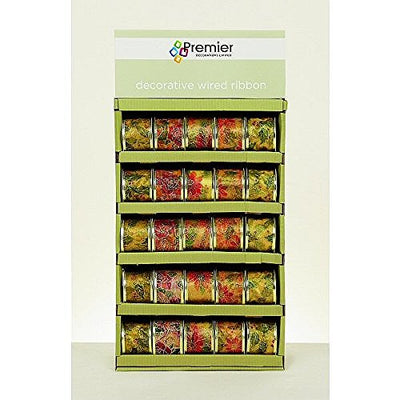 PREMIER 6CMX2.7M CHRISTMAS FLORAL RIBBON