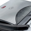 Quest 34340 Panini Press and Grill Sandwich Maker/Compact Stainless Steel Design/Non-Stick Hotplates/Cool Touch Floating Hinge Handle/Automatic Temperature Control