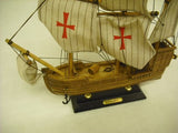 Decorative Santa Maria sailing ship model detail