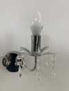 2 Light Chrome Wall Fitting with Crystal Droplets