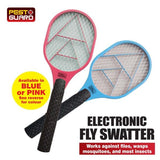 Battery-operated electric fly swatter pest control bat