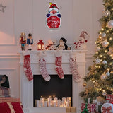 Santa Stop Here LED silhouette with 8-hour timer