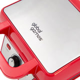 Global Gizmos red two-waffle maker