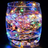 1.8m blue LED copper wire string lights