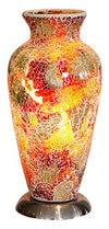 Febland Red Mosaic Glass Vase Lamp