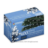 400 bright white LED chaser Christmas lights 27.9m