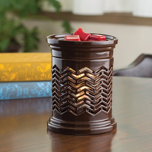Candle Warmers Chevron electric wax melt warmer with bulb