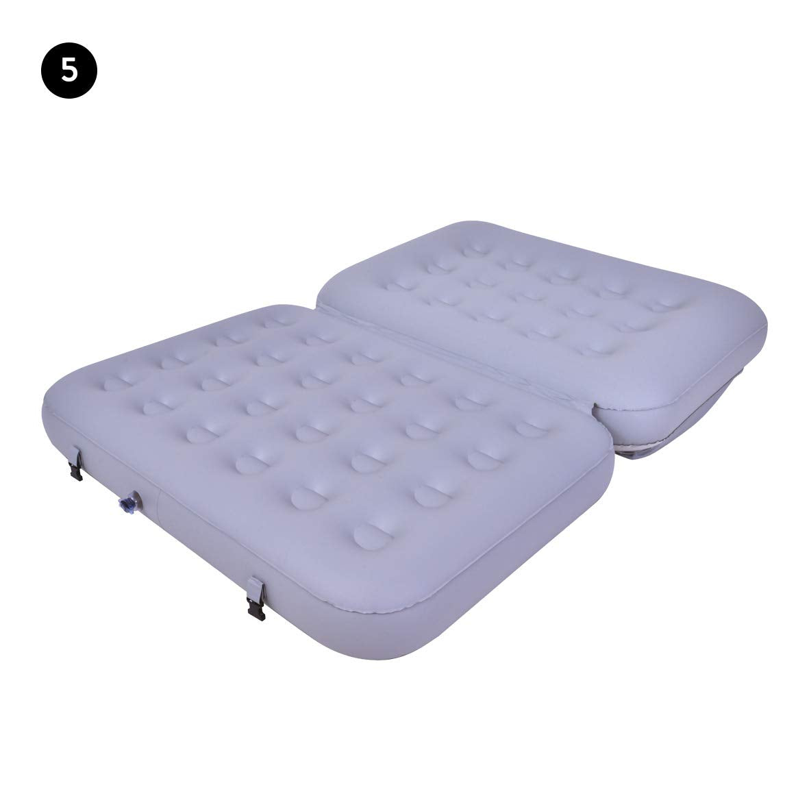 5-in-1 Inflatable Sofa Bed & Camping Chair, Grey - Avenli