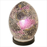 20cm red mosaic glass mini egg table lamp