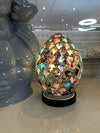Febland Mini Mosaic Glass Egg Lamp-Blue & Pink Tile, Blue/Pink