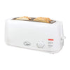 Quest 1400W white 4-slice toaster with extra-wide slots