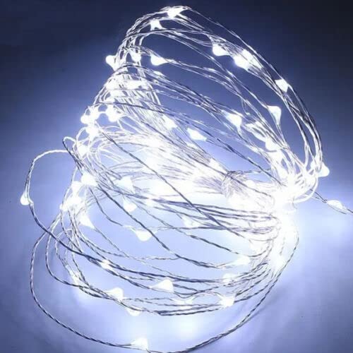 20 white LED copper wire fairy lights