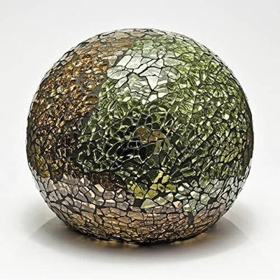 Battery Operated Glass Mosaic Tealight Balls (GOLD)